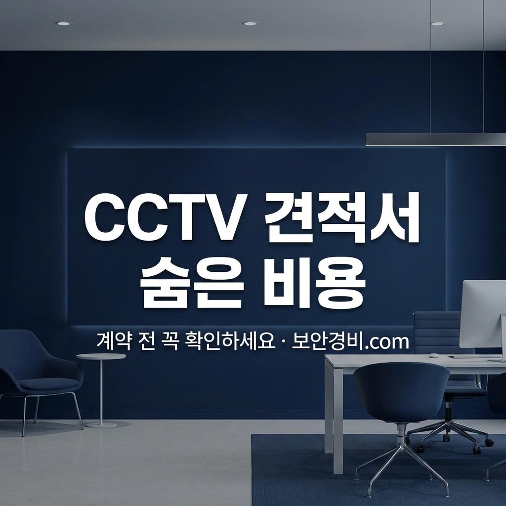 CCTV 견적서 숨은 비용 확인하는 법 — 보안경비.com 대표 직접 정리